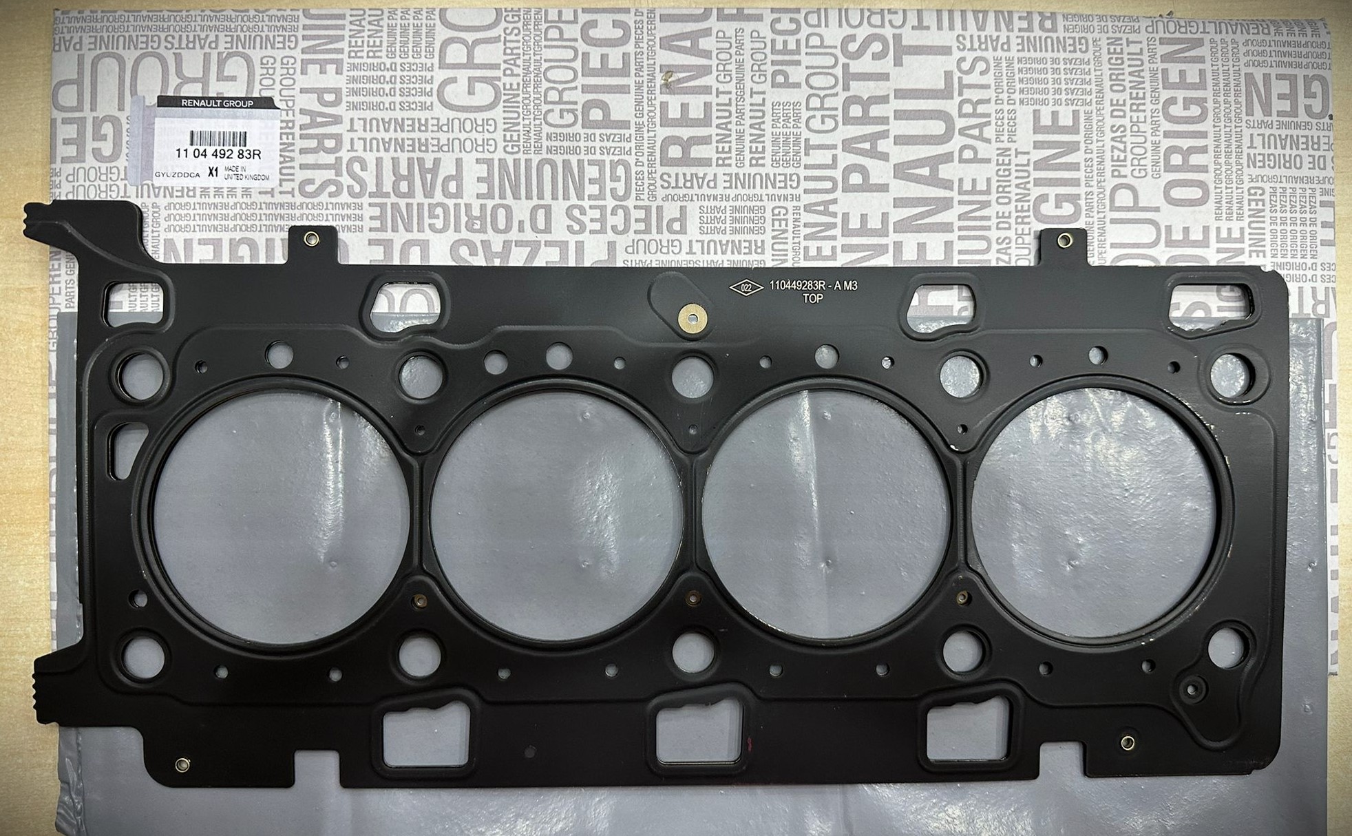 110449283R O / ORJİNAL / SİLİNDİR KAPAK CONTASI M9T MASTER III 2.3 165 BG